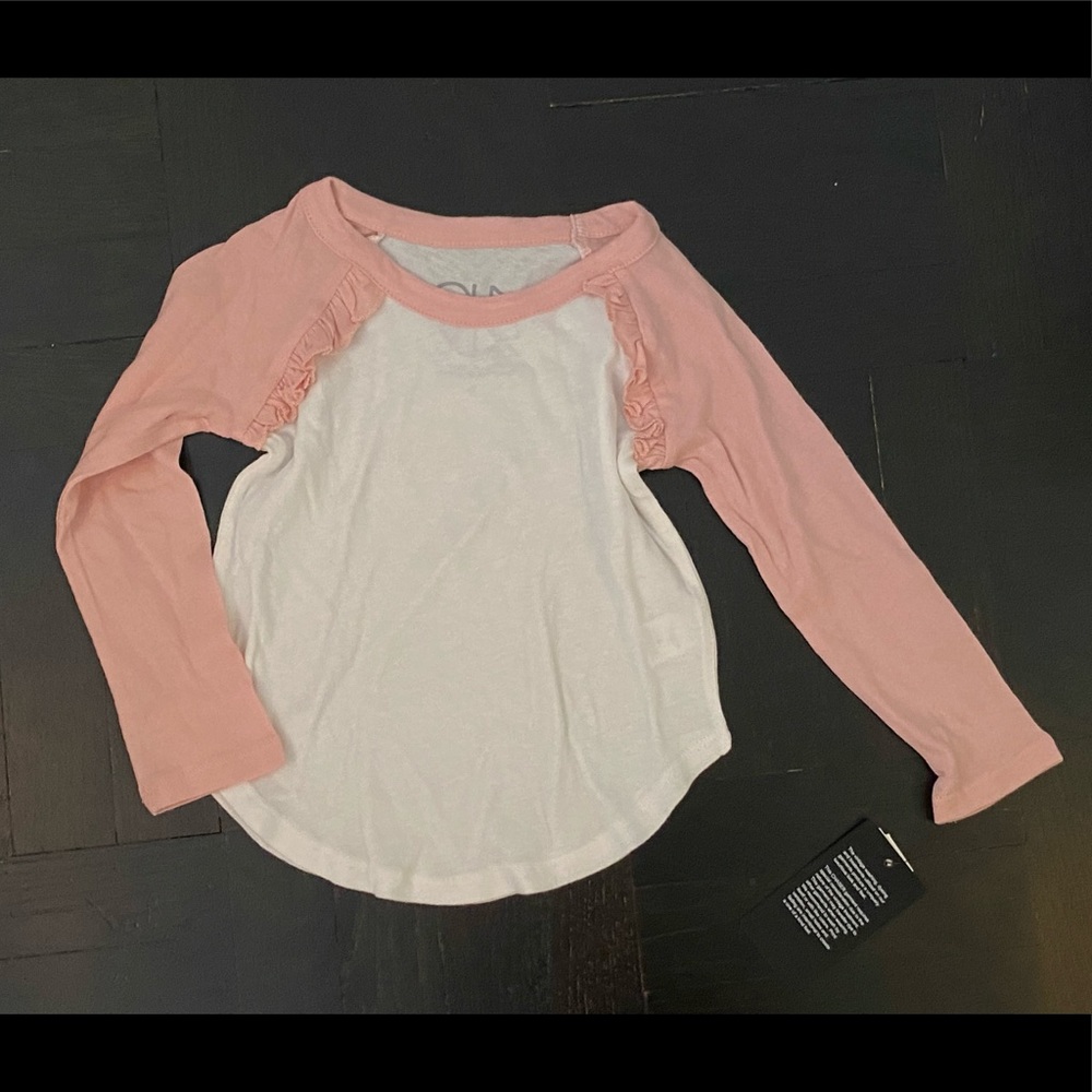 NWT CHASER Girls Pink Baseball Tee Top 4